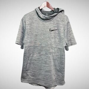 Nike Basketball Hoodies Mens Small SS Short Sleeve gray Pre Owned Stained